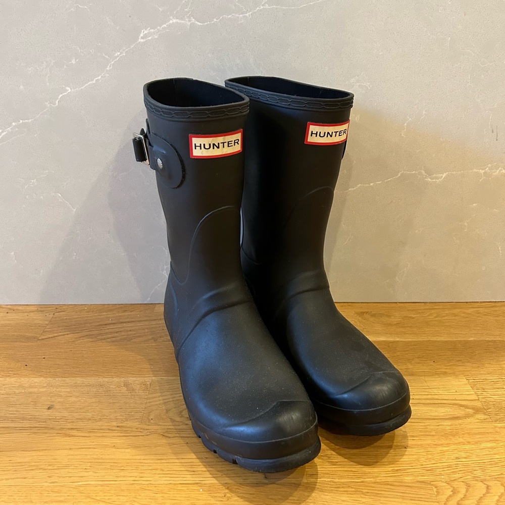Hunter Black Original Short Rain Boots